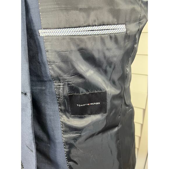 TOMMY HILFIGER Men's Tailored Wool Fitted Suit Jacket Pants - Picture 10 of 10